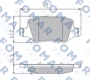 FOMAR FRICTION fo909281 -  Комплект тормозных колодок, дисковый тормоз